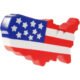 Printed US Map Stress Balls