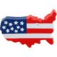 Imprinted US Map Stress Toys