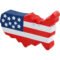 Imprinted US Map Stress Toys