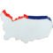 Imprinted US Map Stress Toys