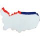 Imprinted US Map Stress Toys